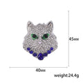 Alloy Rhinestone Leopard Head Brooch Pin Pendant For Clothing view 5