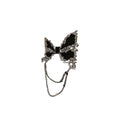Korean Metal Rhinestone Pleated Butterfly Brooch, Sweet Cool Fashion Suit Pin Accessory view 5