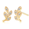 Forest Style Simple Leaf Stud Earrings For Women, Fashion Olive Branch Fresh Artistic Ear Jewelry view 2