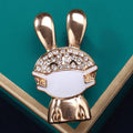 Alloy Masked Rabbit Brooch Pin For Women Suit Decoration view 4