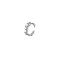 Korean Cool Metal Spliced Irregular Line Open Ring For Women, Creative Niche Adjustable Finger Jewelry view 5