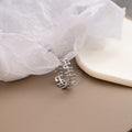 Korean Cool Metal Spliced Irregular Line Open Ring For Women, Creative Niche Adjustable Finger Jewelry view 4