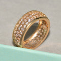 European Round Full Pave Cubic Zirconia Ring For Men And Women Fashion Hand Jewelry view 4