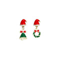 Christmas Tree Snowman Santa Gift Bow Enamel Alloy Stud Drop Holiday Jewelry For Women Earrings view 5