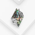 Alloy Abalone Shell Parallelogram Brooch Pin For Suit Decoration view 2