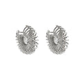 Luxury Gold Alloy Spiral Wire Wrapped Hollow Hoop Statement Fashion Jewelry For Women Party Earrings view 5