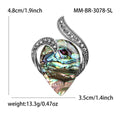 Alloy Abalone Shell Teardrop Brooch Pin For Creative Fashion Accessories view 5