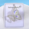 Fashion Alloy Rhinestone Butterfly Brooch Pin For Garment Accessories view 3