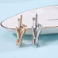 Alloy Love Hand Gesture Lapel Pin For Hip Hop Accessories Brooch view 3