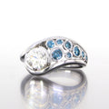 Delicate Geometric Hollow Zircon Ring Minimalist Women's Inlaid Finger Jewelry Accessories view 4