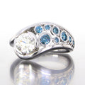 Delicate Geometric Hollow Zircon Ring Minimalist Women's Inlaid Finger Jewelry Accessories view 2