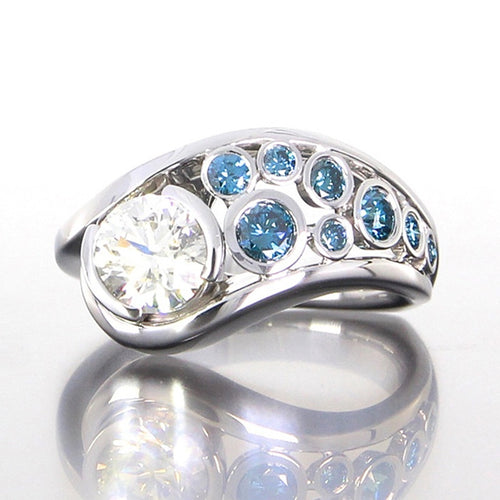 Delicate Geometric Hollow Zircon Ring Minimalist Women's Inlaid Finger Jewelry Accessories
