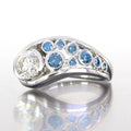 Delicate Geometric Hollow Zircon Ring Minimalist Women's Inlaid Finger Jewelry Accessories view 3