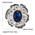 Alloy Glass Flower Brooch With Gold Tone For Women's Apparel view 6