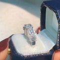 Luxury Full Zircon Row Ring For Women, Light Luxury Niche Statement Hand Jewelry view 4