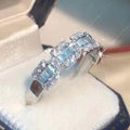 Luxury Full Zircon Row Ring For Women, Light Luxury Niche Statement Hand Jewelry view 3
