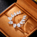 Minimalist Pear Shape Water Drop Zircon Stud Earrings, Korean Japanese Style Fashion Jewelry view 4