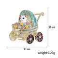 Alloy Enamel Baby Carriage Bear Brooch Pin For Clothing Decoration view 5