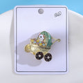Alloy Enamel Baby Carriage Bear Brooch Pin For Clothing Decoration view 3