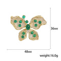 Alloy Micro Paved Zircon Butterfly Brooch Pin For Coat Decoration view 5