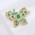 Alloy Micro Paved Zircon Butterfly Brooch Pin For Coat Decoration view 4