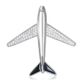 Gold Plated Alloy Zircon Airplane Brooch For Suit Apparel view 5