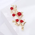 Alloy Zircon Pearl Branch Brooch For Suits And Cheongsam view 4