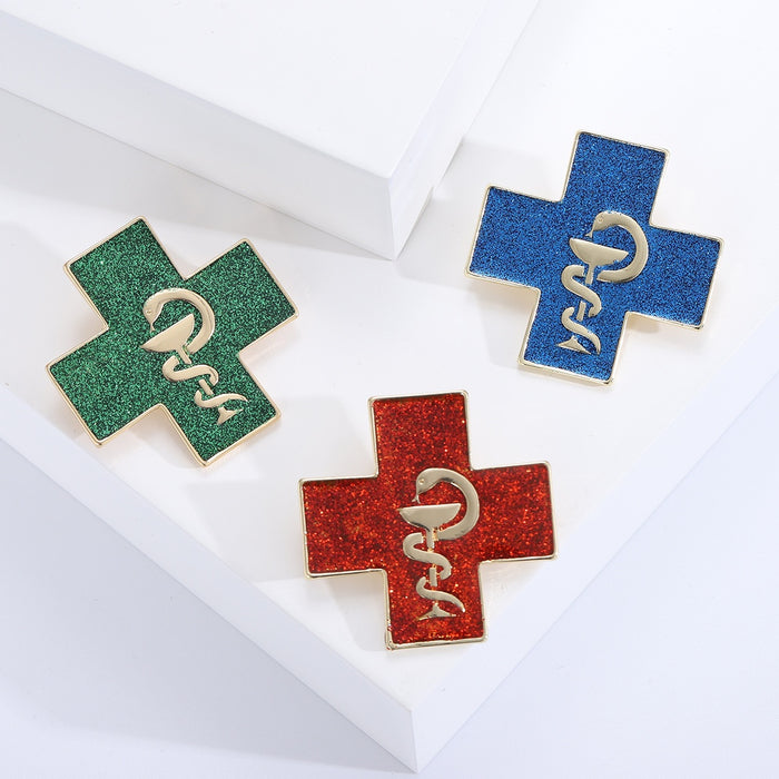 Alloy Snake Cross Cup Brooch Fashion Animal Clothing Pin