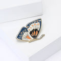 Alloy Enamel Butterfly Brooch Pin For Women Sweater Suit Decor view 3