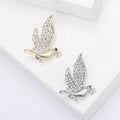 Alloy Rhinestone Dove Brooch Pin For Coats And Clothing Accessories view 1