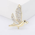 Alloy Rhinestone Dove Brooch Pin For Coats And Clothing Accessories view 6
