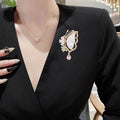Alloy Zircon Shell Butterfly Brooch For Elegant Women's Clothing Accessories view 2