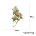 Alloy Zircon Floral Plant Brooch Pin For Women's Suit Accessories view 5