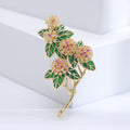 Alloy Zircon Floral Plant Brooch Pin For Women's Suit Accessories view 4