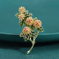 Alloy Zircon Floral Plant Brooch Pin For Women's Suit Accessories view 1