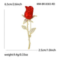 Alloy Zircon Rose Flower Brooch Pin For Coats And Suits view 5