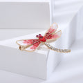 Metal Alloy Enamel Rhinestone Dragonfly Brooch For Apparel Accessories view 4