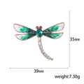 Metal Alloy Enamel Rhinestone Dragonfly Brooch For Apparel Accessories view 5