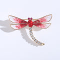 Metal Alloy Enamel Rhinestone Dragonfly Brooch For Apparel Accessories view 6