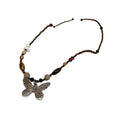 Ethnic Style Acrylic Rice Bead Butterfly Round Pendant Clavicle Sweater Necklace view 5