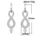 High Quality Eternal Love Infinity Figure Eight Pendant Huggie Earrings For Women view 5