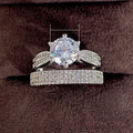 Vintage Luxury Plain Couple Rings Set For Men And Women Wedding Band Jewelry view 4