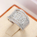 Fashion Full AAA Cubic Zirconia Micro Pave Ring For Party Banquet Engagement Jewelry view 4