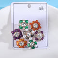 Alloy Enamel Flower Brooch Pin With Colorful Statement Apparel Accent view 3