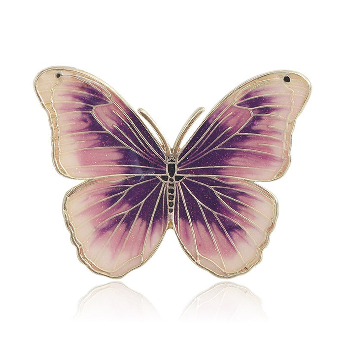 Alloy Enamel Butterfly Brooch Pin For Suits And Dresses