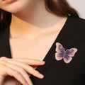 Alloy Enamel Butterfly Brooch Pin For Suits And Dresses view 2