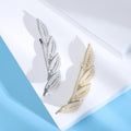Alloy Pearl Leaf Brooch Pin For Minimalist Clothing Accessories view 3