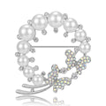Alloy Pearl Wreath Brooch Pin For Sweet Fashion Apparel Accessories view 2