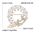 Alloy Pearl Wreath Brooch Pin For Sweet Fashion Apparel Accessories view 5