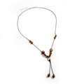 Korean Retro Ethnic Butterfly Pendant Necklace, New Chinese Handmade Beaded Long Fashion Jewelry view 5